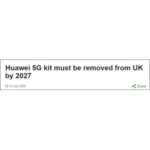 英國正式宣布華為5G禁令 要求2027年移除全部設備